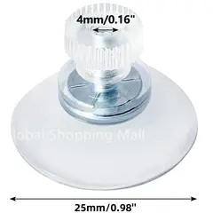 20/50/100PCS Plastic Suction Cups with Screw 25/32/41/53 mm Clear PVC Sucker Pads Strong Adhesive Suction Holder with Screw Nut