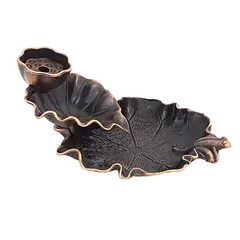 Mini lotus leaf counter current incense burner Chinese decorative alloy material incense burner Home decoration