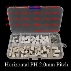 1Box SH 1.0MM/JST 1.25mm/ZH 1.5mm/PH 2.0mm/XH2.54mm/VH 3.96mm Male Plug Female Socket Housing Crimp Terminal Connector Kit