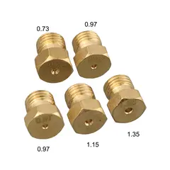 5/20PCS Propane Gas Nozzles 0.5mm Orifice Brass Jet Nozzle Propane Burner Orifice Kit Grill Replacement Parts LP Gas M6*0.75mm