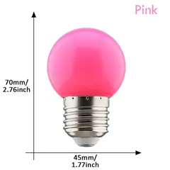 20pcs Colour LED Bulb E27 220V G45 7 Color RGB Lampada LED Lamp SMD3528 Holiday Christmas Lamparas LED Light Bulb Fashlight