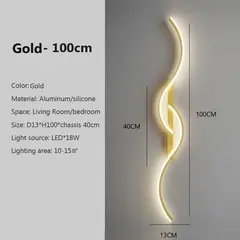 Modern LED Wall Lamp Minimalist Led Light Bedroom Bedside Long Strip Wall Sconces Living Room Sofa Home Indoor Lighting Fixture
