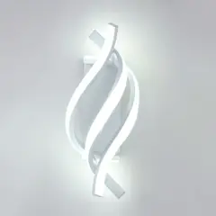 Curved Spiral Design LED Wall Lamp for Bedroom Bedside Corridor Living Room Staircase Corridor Lighting Fixture Home Decor Light