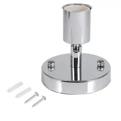 E27 Light Bulb Socket Modern Retro Ceiling Lamp Wall-Mounted Lamp Socket Convenient/Durable Can Be 180° Rotation Adsorption