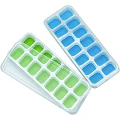 Ice Cube Tray Mold with Lid Silicone Square 14 Cube Easy Release Ice Cube Molds Summer Kitchen Bar DIY Iced Cocktail Freeze Tool