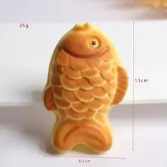 1PCS High-Quality New Squeeze Slow Rebound Simulation Food Taiyaki Bread Model Food Toy Stress Relief Squeeze Gift