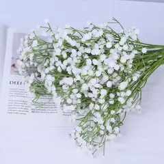 90Heads Artificial Flowers Bouquet 61cm Plastic Gypsophila Fake Flower for Home Decor Wedding Party Decorations Vase Accessories
