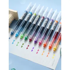10 Pcs Color Gel pens.Quick Drying Large Capacity，0.5mm, suitable for Students, Note-taking, Marking, Drawing, Bookkeeping.