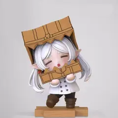 Frieren Beyond Journey's End Q Version Carton Head Frieren Figure Full Painting Spraying Anime Collection Model