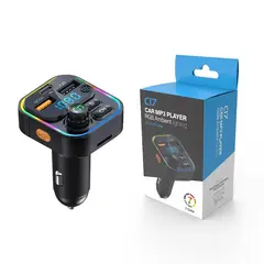 FM Transmitter Bluetooth 5.3 Handsfree Car AUX Radio Modulator MP3 Player with PD20W QC3.0 Fast Charge Adapter Car Accessories