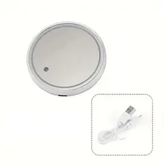 7 Color Changing LED Light Car Cup Holder Lights Decorative Ambient Lighting Glowing Coaster Pads USB Charging Anti Slip Coaster