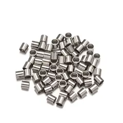100pcs Stainless Steel Crimp Tube Beads Spacer End Stopper Cap For DIY Earring Necklace Pendant Jewelry Making Supplies Material
