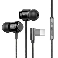 For Samsung 90° Jack Wired Gaming Headset HiFi Surround Sound With Mic Type C 3.5mm Music Headphones For Galaxy S25 24 iPhone 17