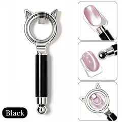 Cat Ear Shape Halo Cat Eye Nail Magnet Strong Ring Magnetic Tool for Glass Bead Side Light Nail Art DIY Magnetic Gel Manicure