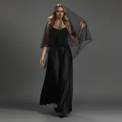 Single Layer 3M Cathedral Veil Soft Tulle Plain White Korean Minimal Bridal Veil Sheer Airy Long Train For Wedding G84
