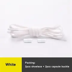 21 Colors No Tie Shoelaces For Sneakers Elastic Shoe Laces Round Metal Lock Lazy Shoelace 1 Second Quick On and Off Unisex