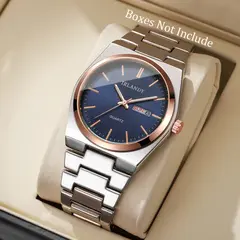 Luxury Men Business Watches Calendar Quartz Wristwatches For Mens Clock Reloj Hombre（Without Box）