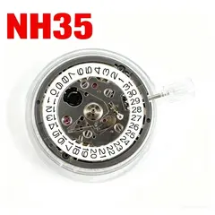 Japan Genuine NH35 Automatic Mechanical Movement High Accuracy 24 Jewels Mod Watch Replacement NH35A Date at 3:00