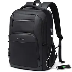 BANGE Lightweight 15.6 inch Laptop Backpack Waterproof USB Charge Port Multifunctional Travel Hiking School Bag Mochila for Men
