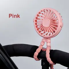 Portable Clip Fan Mini Stroller Fan USB Rechargeable Baby Stroller Octopus Fan 360° Rotate Outdoor Tripod Fan Small Clip Fan