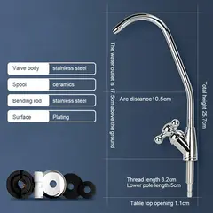 Water Filter Faucet, Lead-Free Purifier Filtered Faucet Fits Reverse Osmosis Units or Water Filtration System Kitchen RO Faucet