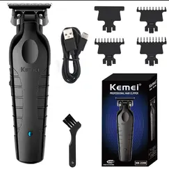 Kemei 2299 Professional Men's Hair/Beard Trimmer with Zero Gap Hair Clipper and T-Shaped Blade, Cordless Charging