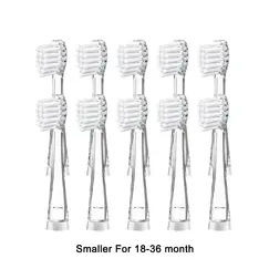 10PCS Kid's Replacement Toothbrush Heads Soft Bristle Replaceable Brush Heads For Seago SG977/EK6/EK7/SG513 Electric Toothbrush