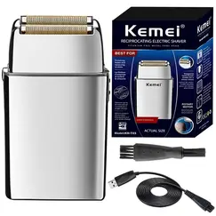 Kemei Tx5 Pro Metal Housing Barber Shop Hair Electric Shaver For Men Beard Bald Head Shaving Machine Rechargeable Electric Razor