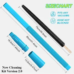 1Set Dryer Vent Cleaner Kit-Ideal for Laundry Vent Cleaning,Dryer Lint Brush and Vacuum Hose Attachment with Universal Connector