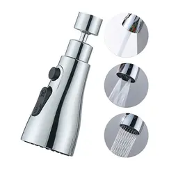 3 In 1 Kitchen Faucet Extender Universal 360° Rotate Pull Out Kitchen Tap Multi-mode Strong Flushing Booster Kitchen Accessories