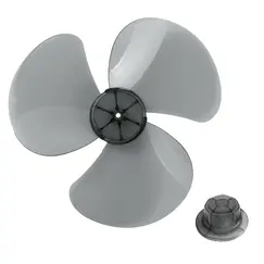 14Inch 3 Leaves Plastic Fan Blade Electric Fan Accessories Household Standing Pedestal Fan Blade Table Fanner With Nut Cover