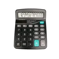 12-Digit Large LCD Display Calculator Standard Function Calculator with Solar & Battery Dual Power for Home Basic Desktop Office