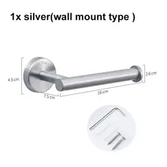 black Toilet Roll Paper Towel Toilet wall Holder Stainless Steel Organizers holder bathroom Self Adhesive Punch-Free Rack Tissue