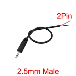 1/5Pcs 2.5mm 3.5mm Mono Stereo Audio Cable Male Female Plug Jack Connector 2/3/4Pin Extension Wire DIY Earphone Mic Repair Cable