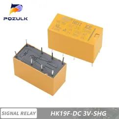 10PCS Coil DPDT 8 Pin 2NO 2NC Mini Power Relays PCB Type HUI KE HK19F HK19F-DC5V-SHG HK19F-DC12V-SHG HK19F-DC24V-SHG