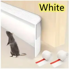 1M1-4piece Thickened Door Bottom Seal Strip Self-Adhesive Silicone Rubber Weatherstrip Soundproof Windproof Dustproof Gap Sealer