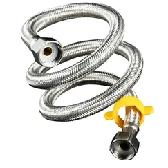 Stainless Steel Bellows Metal Water Heater Toilet Water Inlet Pipe Hot And Cold High Pressure Universal Interface Can Be Bent