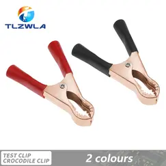 2Pcs 50A Red + Black 80mm Crocodile Car Caravan Van Battery Test Lead Clips Best Promotion Alligator Clips