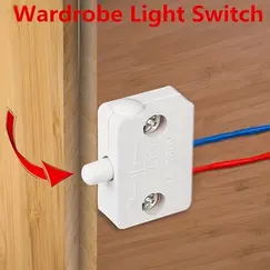 Automatic Reset Switch Closet Cabinet Light Switch Household Cabinet Door Control Switch Wardrobe Light Switch