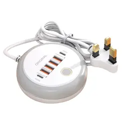 50W USB Type C Fast Charging Charger Multi Ports Power Strip For iPhone Samsung Xiaomi Huawei Phone Adapter Quick Charge Station
