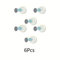 3/6pcs No Drill Magnetic Remote Holder - Wall Mount for TV/AC/DVD Remotes, White Space-Saving Design