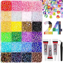 Resin Rhinestone Bedazzling Kit 3mm Small, Jelly Rhinestone Kit for Bedazzling Flatback Gems, for Clothes Nail Book Diy