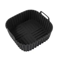 Reusable Air Fryer Silicone Liners Square Non Stick Basket Mat for 4-7QT Air Fryer Oven Microwave Baking Airfryer Accessories