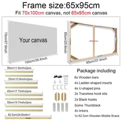 Various Sizes Canvas Frame Wooden Frames Natural Wooden Photo Oil Painting Canvas Diamond Painting Frames Canvas Wood Wall Frame