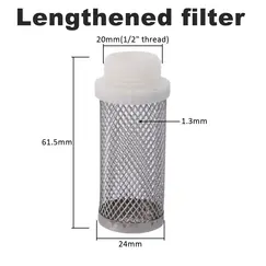 6-19mm Lengthened Stainless Steel Mesh Filter Garden Irrigation Pump Protection Hose Filter Water Cleaning Mesh Brass Filter
