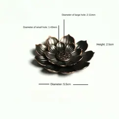 Alloy Incense Burner Stick Holder Buddhism Lotus Line Incense Plate Sandalwood Coil Base Temples Yoga Studios Home Decoration