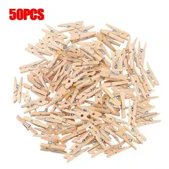 20/50/100pcs Mini 25mm Natural Wooden Clips Photo Clips Clothespin DIY Wedding Party Wooden Clip Clips Pegs Dropshipping
