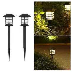 2 Pack Solar Pathway Light Outdoor Solar Lamp Waterproof Landscape Lighting for Garden Yard Patio Walkway Driveway Camping Decor