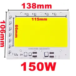 LED COB Chip 50W 100W 150W 200W 200-240V Smart IC No Need Driver LED Lamp Light Source For Flood Light Spotlight DIY Lighting