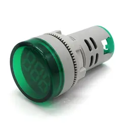 Mini LED Digital Display Voltmeter Alternating Current 60V-500V Digital Display Indicator Aperture 22mm Signal Lamp